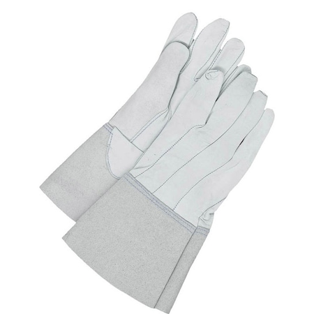 Welding Glove TIG Grain Sheepskin White Kevlar Sewn, Shrink Wrapped, Size M